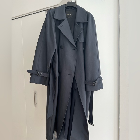 Massimo Dutti navy trench coat - Picture 4 of 8